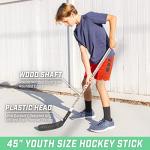 GoSports Hockey Street Sticks - Premium Wooden Hockey Sticks for Street Hockey