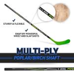 Franklin Sports Street Hockey Sticks - Power X Junior Street Hockey Stick - Wood and Fiberglass Shaft - ABS Blade - One Piece Stick - 52" Right Handed