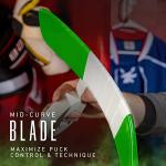 Franklin Sports Junior Ice Hockey Stick - Pursuit Left Handed Ice Kids Hockey Stick - 42" Inch Junior Composite Shaft for Youth Players - 20 Flex + Textured Grip - Lefty