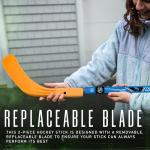 Franklin Sports NHL Kids Street Hockey Stick + Balls Set - Youth 40" Street Hockey Stick + (2) Outdoor Roller Hockey Balls - Kids Junior Hockey Starter Set