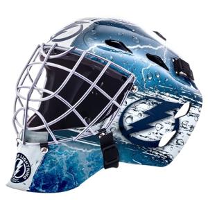 Franklin Sports Tampa Bay Lightning NHL Hockey Goalie Face Mask - Goalie Mask for Kids Street Hockey - Youth NHL Team Masks for Kids