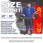 Franklin Sports Junior Ice Hockey Stick - Pursuit Left Handed Ice Kids Hockey Stick - 42" Inch Junior Composite Shaft for Youth Players - 20 Flex + Textured Grip - Lefty