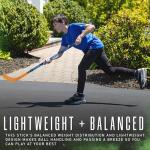 Franklin Sports NHL Kids Street Hockey Stick + Balls Set - Youth 40" Street Hockey Stick + (2) Outdoor Roller Hockey Balls - Kids Junior Hockey Starter Set