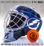 Franklin Sports Tampa Bay Lightning NHL Hockey Goalie Face Mask - Goalie Mask for Kids Street Hockey - Youth NHL Team Masks for Kids
