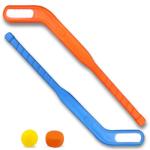 Liberty Imports Kids Floor Hockey Stick Set - 29" Youth Indoor Outdoor Toys Sports Starter Set with Plastic Puck and Ball for Toddlers, Children Ages 3-7 (2 Pack)