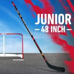 Franklin Sports NHL Chicago Blackhawks Team 48-Inch Vinyl Hockey Stick, Left, Junior, Red
