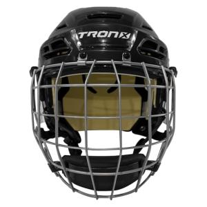 TronX Stryker Hockey Helmet with Black Cage, Large