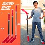 Nerf Flexplay Kids Hockey Stick + Ball Set - Indoor + Outdoor Street Hockey Set - Adjustable Height Stick Balls Included