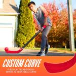 Nerf Flexplay Kids Hockey Stick + Ball Set - Indoor + Outdoor Street Hockey Set - Adjustable Height Stick Balls Included