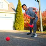 Nerf Flexplay Kids Hockey Stick + Ball Set - Indoor + Outdoor Street Hockey Set - Adjustable Height Stick Balls Included