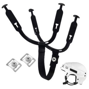 Hockey Helmet Chin Strap with Snap and Ear Loops