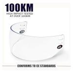 Clear Anti-Fog Hockey Half Visor for Youth & Adults
