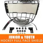Junior Hockey Helmet Cage and Face Shield Combo
