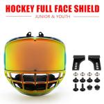 GY Hockey Junior Full Face Shield Visor - Revo Red