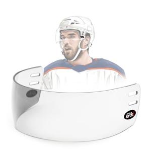Clear Hockey Helmet Visor - Anti-Scratch, Anti-Fog