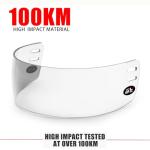Clear Hockey Helmet Visor - Anti-Scratch, Anti-Fog