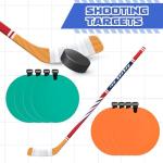 Arrowbash 4 Pcs Silicone Hockey Shooting Targets Agility Shooting Goal Target Discs with Straps Set Reactive Hockey Training Equipment for Lacrosse Soccer Practice Accuracy, Orange, Green (6 Inch)