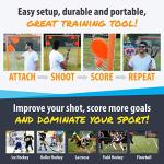 Top Shelf Targets 4 Pack Magnetic Hockey & Lacrosse Goal Targets - 8-Inch Orange