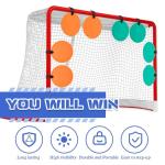 Arrowbash 4 Pcs Silicone Hockey Shooting Targets Agility Shooting Goal Target Discs with Straps Set Reactive Hockey Training Equipment for Lacrosse Soccer Practice Accuracy, Orange, Green (6 Inch)