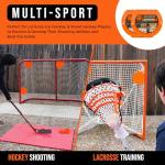 Top Shelf Targets 4 Pack Magnetic Hockey & Lacrosse Goal Targets - 8-Inch Orange