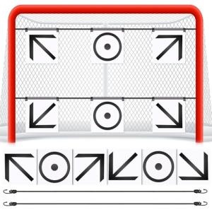 Outus 8 Pcs Hockey Shooting Net Targets for Hockey and Lacrosse Training Aid Lacrosse Goal Targets Tool and Training Equipment for Adult Goalie Practice Shot Accuracy Improving