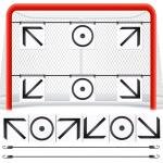 Outus 8 Pcs Hockey Shooting Net Targets for Hockey and Lacrosse Training Aid Lacrosse Goal Targets Tool and Training Equipment for Adult Goalie Practice Shot Accuracy Improving