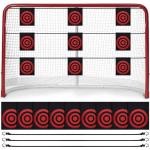Liliful 12 Pcs Hockey Shooting Target Hockey Targets for Net Bungee Lacrosse Goal Target Easy to Install Training Aid for Teen Adult Shot Accuracy Improving(Red)
