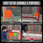 Top Shelf Targets Magnetic Shooting Discs for Hockey & Lacrosse – 4-Pack Combo Training Set with Tethers – Precision Aids for Goal Practice and Accuracy Drills