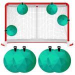 Arrowbash 4 Pcs Silicone Lacrosse Targets for Goal 6 Inch Hockey Targets Shooting Goal Target Discs with Straps Set Reactive Hockey Training Equipment for Lacrosse Soccer Baseball Practice, Green