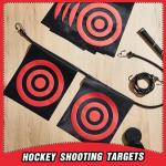 Liliful 12 Pcs Hockey Shooting Target Hockey Targets for Net Bungee Lacrosse Goal Target Easy to Install Training Aid for Teen Adult Shot Accuracy Improving(Red)