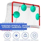 Arrowbash 4 Pcs Silicone Lacrosse Targets for Goal 6 Inch Hockey Targets Shooting Goal Target Discs with Straps Set Reactive Hockey Training Equipment for Lacrosse Soccer Baseball Practice, Green