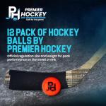 12-Pack All-Weather Street Hockey Balls - Durable & Bright