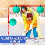 Arrowbash 4 Pcs Silicone Lacrosse Targets for Goal 6 Inch Hockey Targets Shooting Goal Target Discs with Straps Set Reactive Hockey Training Equipment for Lacrosse Soccer Baseball Practice, Green