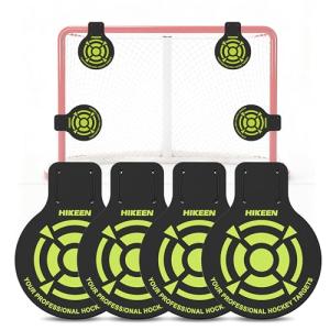 Hikeen 4 Pcs Professional Hockey Targets-Durable 5mm Thick PVC Goal Targets Can Withstand Powerful Shooting，Ideal Training Equipment for Hockey, Lacrosse, Soccer Accuracy Practice