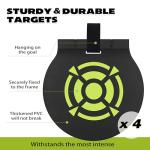 Hikeen Heavy Duty Magnetic Hockey Shooting Targets-7.9" Accuracy Trainers Hockey Targets with Hanging Rope for Hockey & Lacrosse Nets(4 Packs)