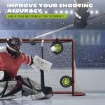 Hikeen Heavy Duty Magnetic Hockey Shooting Targets-7.9" Accuracy Trainers Hockey Targets with Hanging Rope for Hockey & Lacrosse Nets(4 Packs)