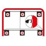 DUTYBOD Hockey Shooting Target Soft Hockey Shooting Targets Practice Tool & Training Equipment Easy to Install Hockey Shooting Training Aid