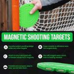 Top Shelf Targets Super Sniper 6" Magnetic Shooting Discs – 4-Pack Accuracy Trainers for Hockey & Lacrosse Nets – Includes Free Tethers – Durable Precision Markers for Practice