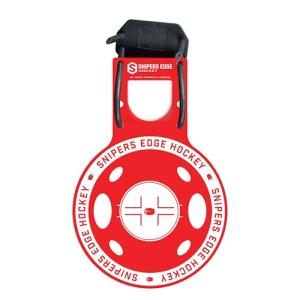 NOVO Hockey Shooting Targets by Snipers Edge – Durable Training Targets for All Levels – High-Visibility Red with White Center – Quick Clip-On Fit for Any Goalpost – Assembled in USA