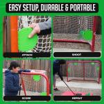 Top Shelf Targets Super Sniper 6" Magnetic Shooting Discs – 4-Pack Accuracy Trainers for Hockey & Lacrosse Nets – Includes Free Tethers – Durable Precision Markers for Practice