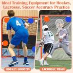 4+1Pcs Magnetic Hockey Targets-Withstand Powerful Shooting Silicone Goal Target Discs with Bag Ideal Training Equipment for Hockey, Lacrosse Nets & Soccer Baseball Practice Accuracy