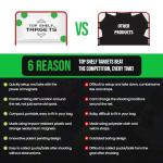 Top Shelf Targets Super Sniper 6" Magnetic Shooting Discs – 4-Pack Accuracy Trainers for Hockey & Lacrosse Nets – Includes Free Tethers – Durable Precision Markers for Practice