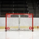 NOVO Hockey Shooting Targets by Snipers Edge – Durable Training Targets for All Levels – High-Visibility Red with White Center – Quick Clip-On Fit for Any Goalpost – Assembled in USA