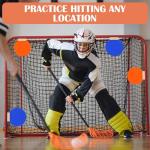 4+1Pcs Magnetic Hockey Targets-Withstand Powerful Shooting Silicone Goal Target Discs with Bag Ideal Training Equipment for Hockey, Lacrosse Nets & Soccer Baseball Practice Accuracy