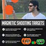 Top Shelf Target Combo Bundle with Durable Magnetic Hockey/Lacrosse Goal Targets, 4 Tethers and 4 Pucks for Shooting Practice