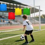 Tebery 4 Pcs Soccer Goal Target, Goal Shooting Training Targets with Adjustable Straps, Hanging Football Targets for Accuracy Agility, Flexible Soccer Training Equipment for Lacrosse Baseball Hockey