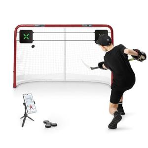 XDT Xtreme Hockey Shooting Targets 2-Pack – App Compatible Smart Shooting Targets – Corner Goal Trainer for Accuracy & Precision – Heavy-Duty Durable Design – Fits Standard 72” Hockey Nets