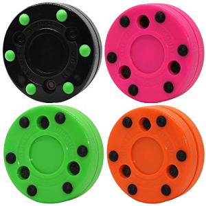 Green Biscuit Roller Hockey Pucks, 4 Pack