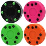 Green Biscuit Roller Hockey Pucks, 4 Pack