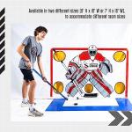 Snipers Edge Hockey Shooting Tarp – 7 by 16 ft Tarp Made of Heavy Duty Vinyl, Training Backstop - Develop a Stronger and More Accurate Shot, Indoor/Outdoor, Protects Walls & Windows, 5-Target Design